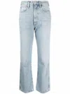 Agolde Pinch Waist Straight Jeans In Blue