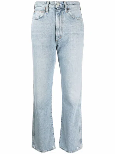 Agolde Pinch Waist Straight Jeans In Blue