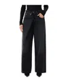 Agolde Pleated Detail Denim Trousers In Black