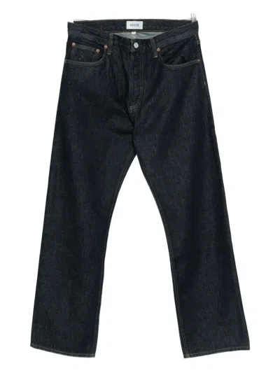 Agolde Pocketed Denim Straight-leg Jeans In Blue