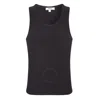 Agolde Poppy Organic Cotton-blended Tank In Blue/black
