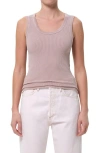 Agolde Poppy Rib Organic Cotton Blend Tank