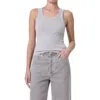 Agolde Knitted Sleeveless Tank Top In Grey