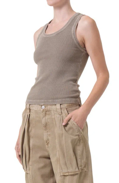 Agolde Poppy Tank In Trail (khaki Tan)