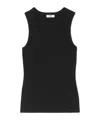 Agolde Poppy Ribbed Stretch Organic Cotton And Tencel-blend Jersey Tank In Multi