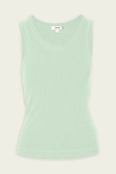 Agolde Poppy Scoop Neck Tank In Mint In Green