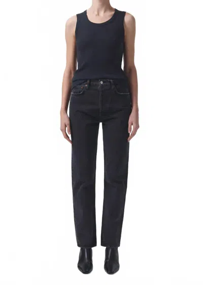 AGOLDE POPPY SCOOP NECK TANK TOP IN BEETLE