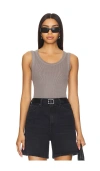 Agolde "ribbed Poppy Sleeveless In Shaker