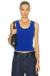 Agolde Ribbed Poppy Tank Top In Blue