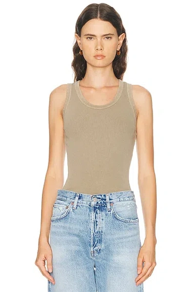 Agolde Poppy Tank Top In Brown