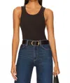 Agolde Poppy Scoop Neck Tank In Bean