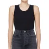 Agolde Poppy Tank Top In Black In Black