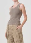 Agolde Ribbed Tank Top In Multi