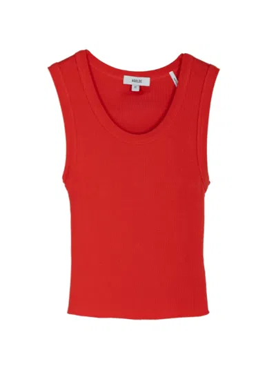 Agolde Poppy Tank Top In Red