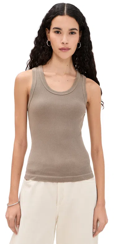 Agolde Poppy Tank Top Trail In Brown