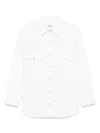 Agolde Press-stud Shirt In White