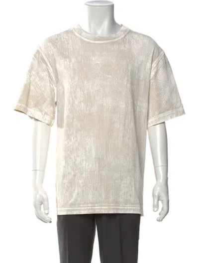 Pre-owned Agolde Printed Crew Neck T-shirt In Neutrals