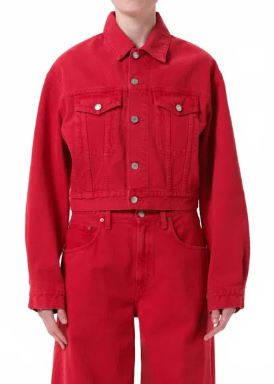 AGOLDE RADLEY CROPPED JACKET IN TOMATO