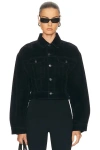 Agolde Buttoned Flap-pocket Jacket In Blue