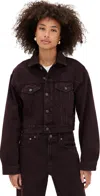 Agolde Radley Jacket Sloe Berry In Black