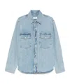 Agolde Rafe Long Sleeve Denim Shirt In Blue