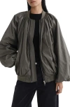 Agolde Raffi Bomber Jacket In Brown