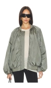 Agolde Raffi Bomber Jacket In Fern