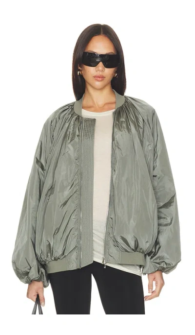 Agolde Raffi Bomber Jacket In Fern