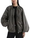 Agolde Raffi Bomber Jacket In Gray