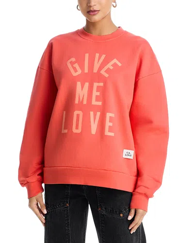 Agolde Raglan Crewneck Sweatshirt In Red