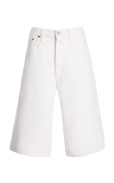 Agolde Ramona Denim Shorts In White