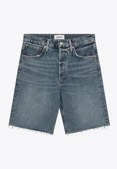Agolde Raw-cut Denim Shorts