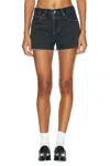 Agolde Raw-cut Hem Shorts In Bewitched In Multi