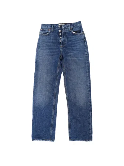 Pre-owned Agolde Raw-hem Jeans In Blue