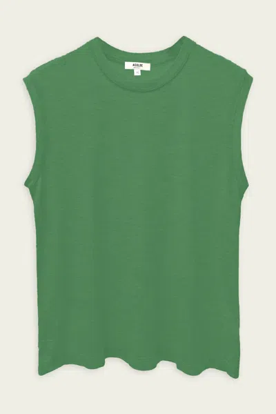 Agolde Raya Muscle Tee In Air Freshener In Green