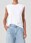 Shop Agolde Raya Muscle Tee In White