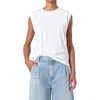 Agolde Raya Cotton Muscle Tee In White