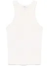Agolde Rayne Ribbed-knit Tank Top In Pale Grey
