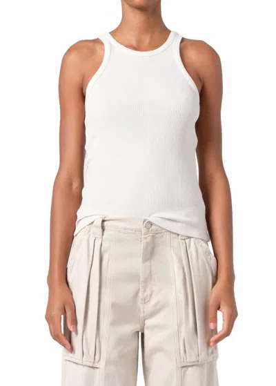 AGOLDE RAYNE SLEEVELESS TANK TOP IN POWDER