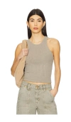 Agolde Ribbed Tank Top In 浅褐色