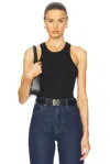 Agolde Bailey Scoop Armhole Tank In Black