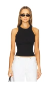 Agolde Bailey Scoop Armhole Tank In Black