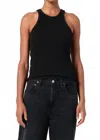 Agolde Bailey Scoop Armhole Tank In Black