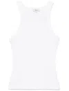 Agolde Sleeveless Ribbed Tank Top In White