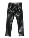 Agolde Recycled Calf Leather Trousers In Black