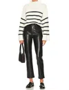 Agolde Recycled Leather 90's Pinch Waist Pants In Detox Black In Multi