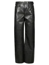 Agolde Recycled Leather Low Curve Jeans In Gray