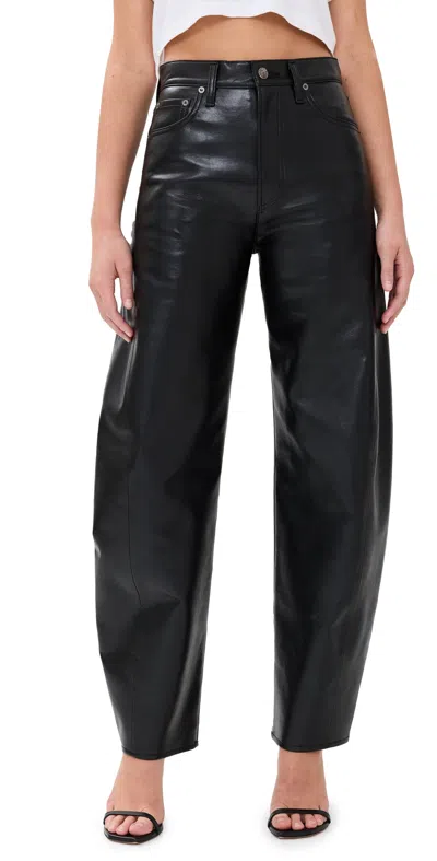 Agolde Recycled Leather Luna Pants Detox In Black