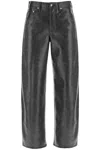 Agolde High Waist Straight Casual Pants In Grey