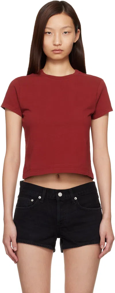 Agolde Red Adine Shrunken T-shirt